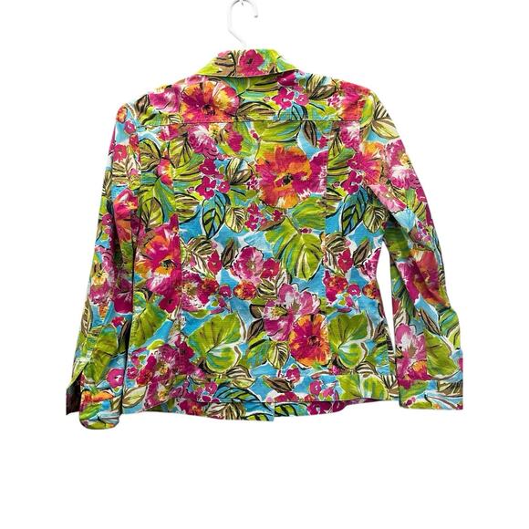 Chicos Jacket Womens 2 Multicolor Floral Multicolor - Picture 6 of 14